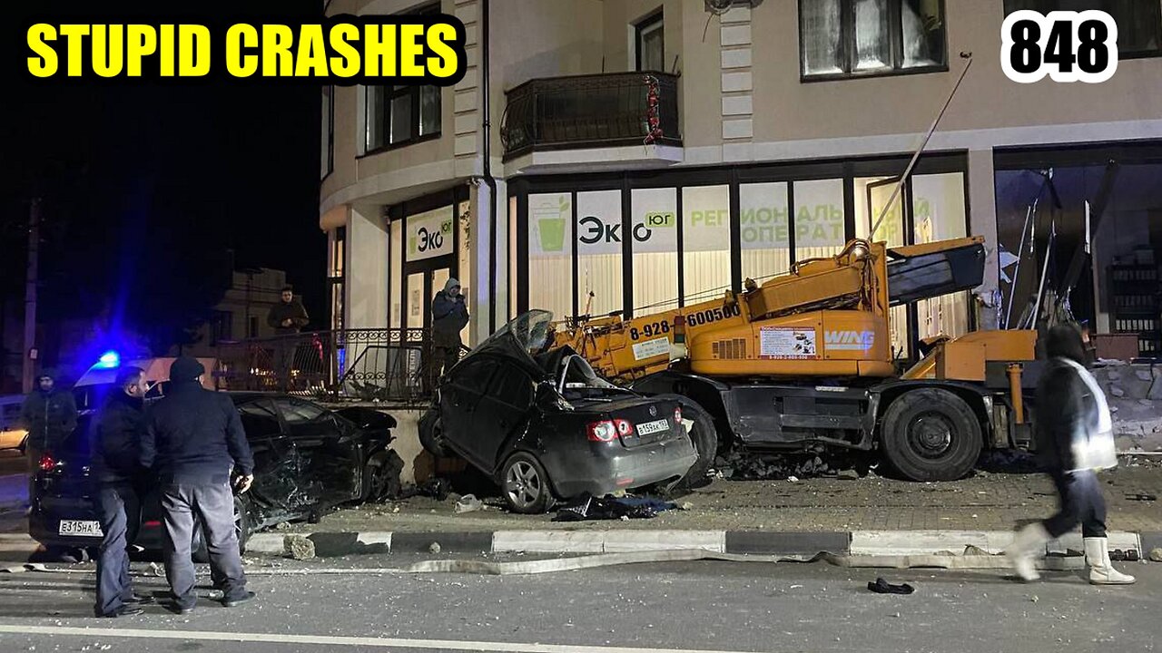 Stupid crashes 848 January 2024 car crash compilation