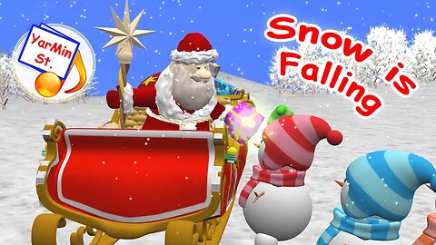 Snow is Falling. Cartoon Christmas song for kids. YarMin St.