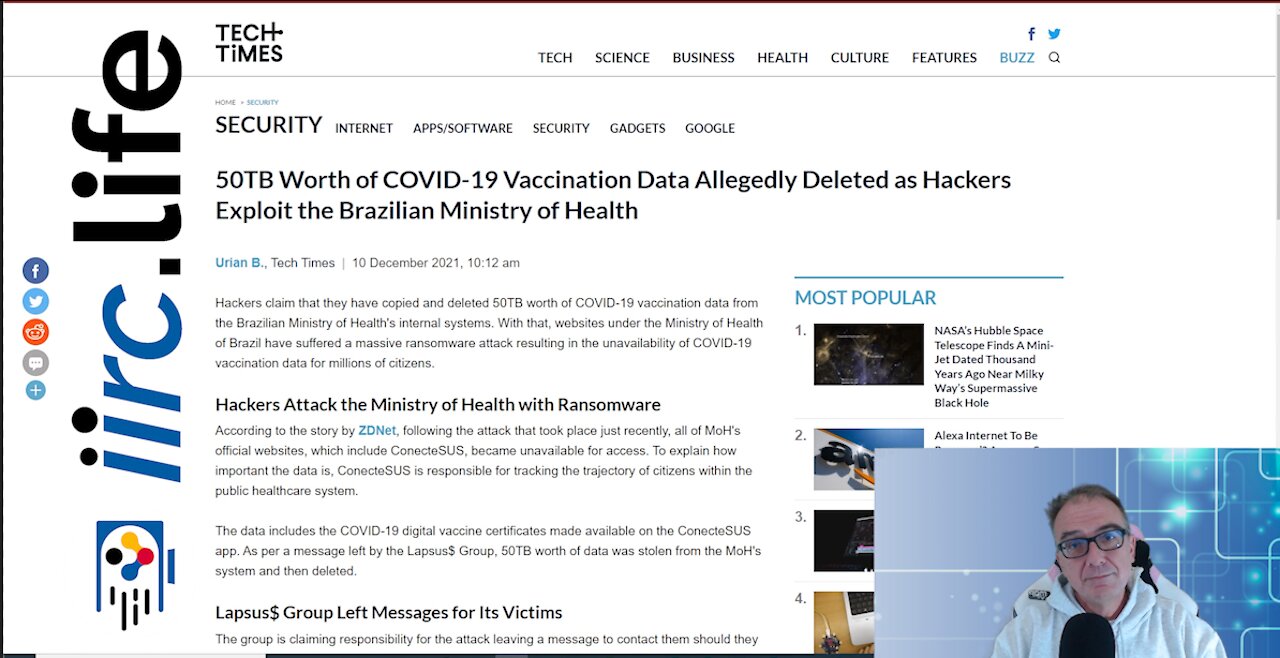 Brazilian Covid Data Hack and Data Security