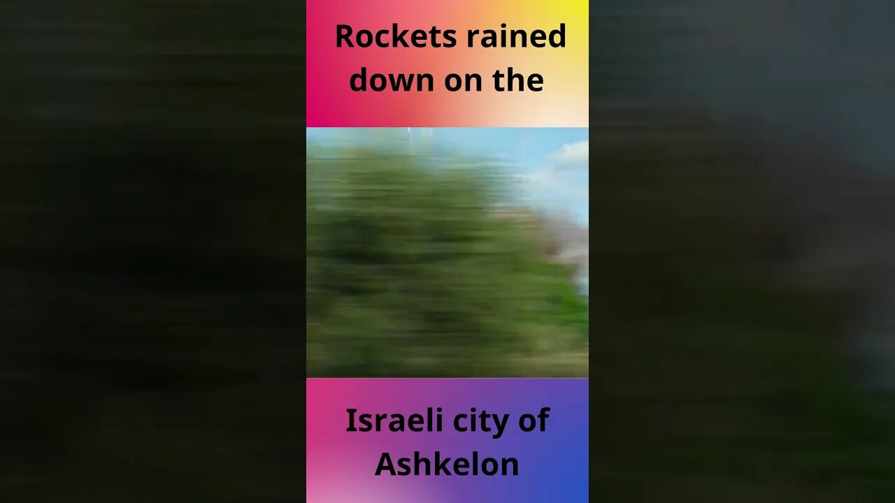 Rockets rained down on the Israeli city of Ashkelon #israel