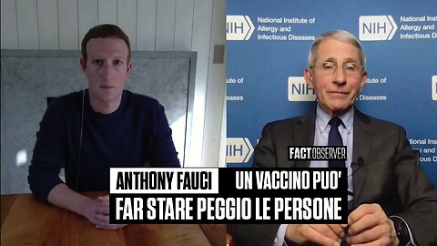 Anthony Fauci - Vaccino può peggiorare le persone