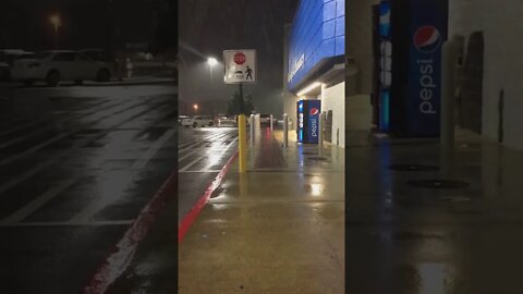 Snow At Monticello Arkansas Walmart On 1/10/21