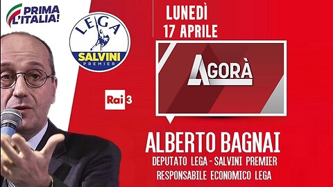 🔴 Interventi dell'On. Alberto Bagnai ospite ad Agorà su Rai3 del 17/04/2023.