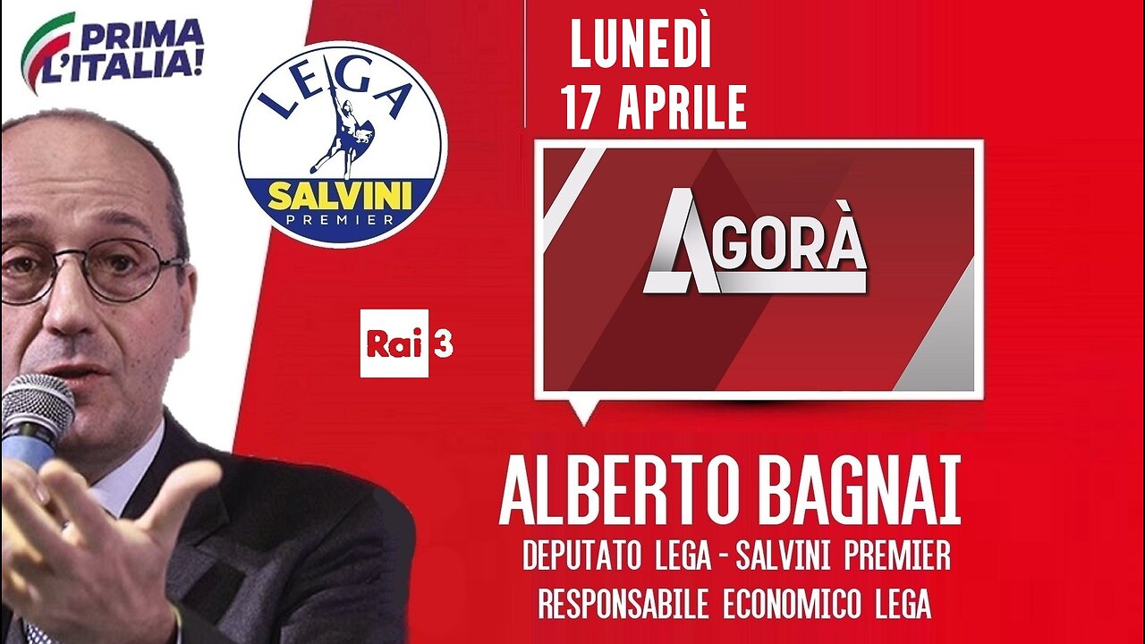 🔴 Interventi dell'On. Alberto Bagnai ospite ad Agorà su Rai3 del 17/04/2023.