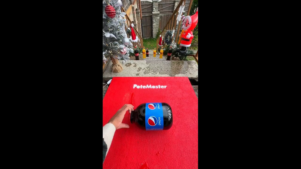 pepsi glass bottles crushing.