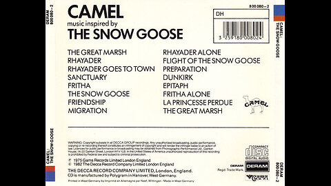 1975 - Camel - The Snow Goose [FULL ALBUM]