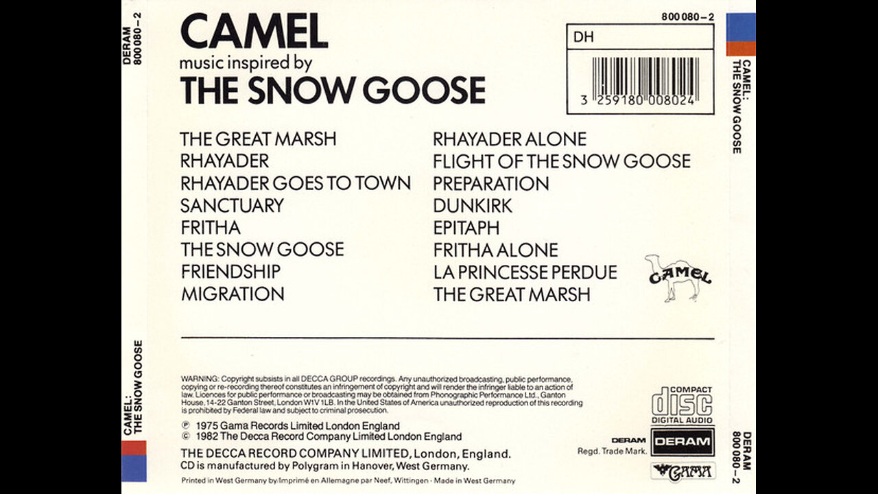1975 - Camel - The Snow Goose [FULL ALBUM]