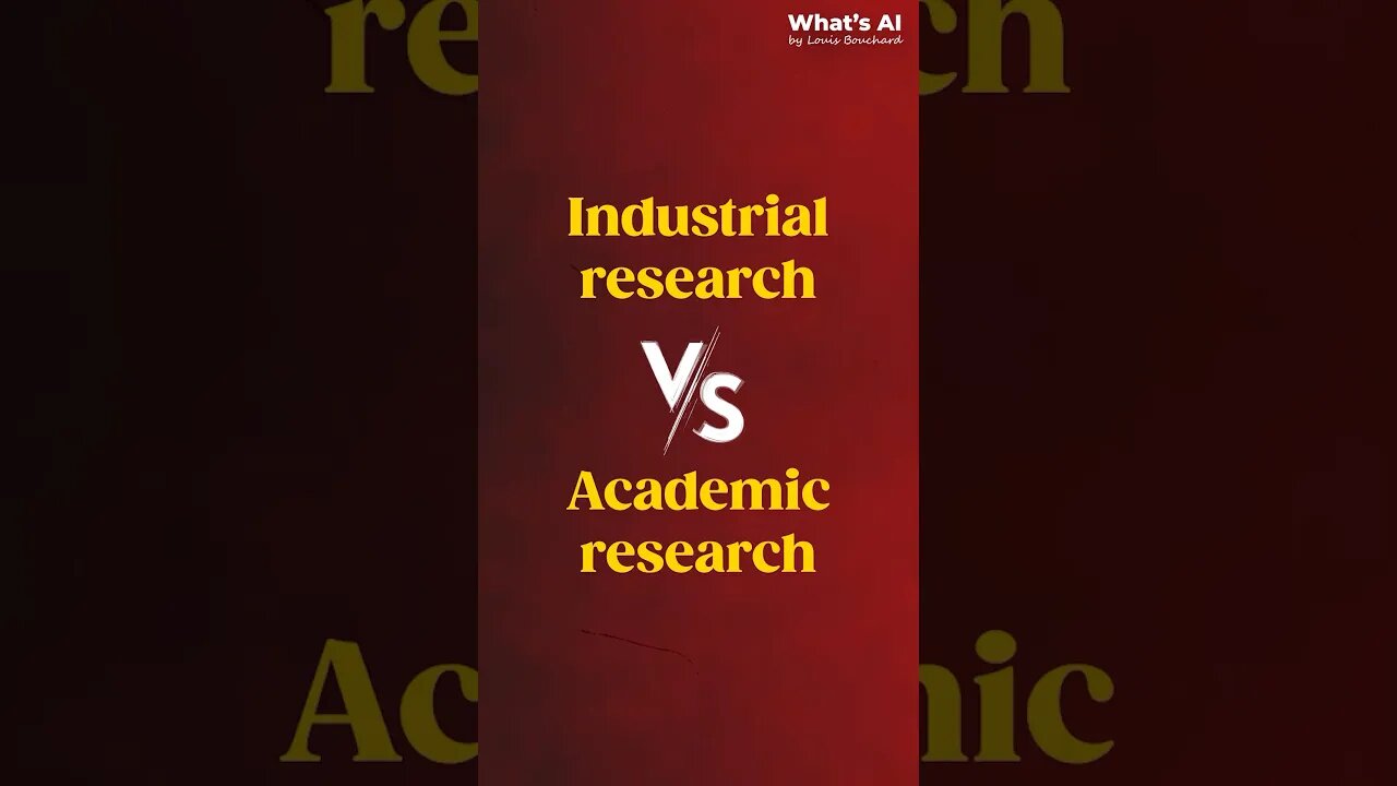 The difference between industrial research and academic research.