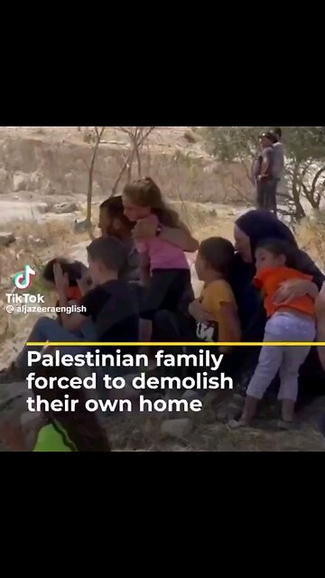 Palestinian families R forced 2 pay 4 da demolition of their own fam homes in da occupied West Bank.