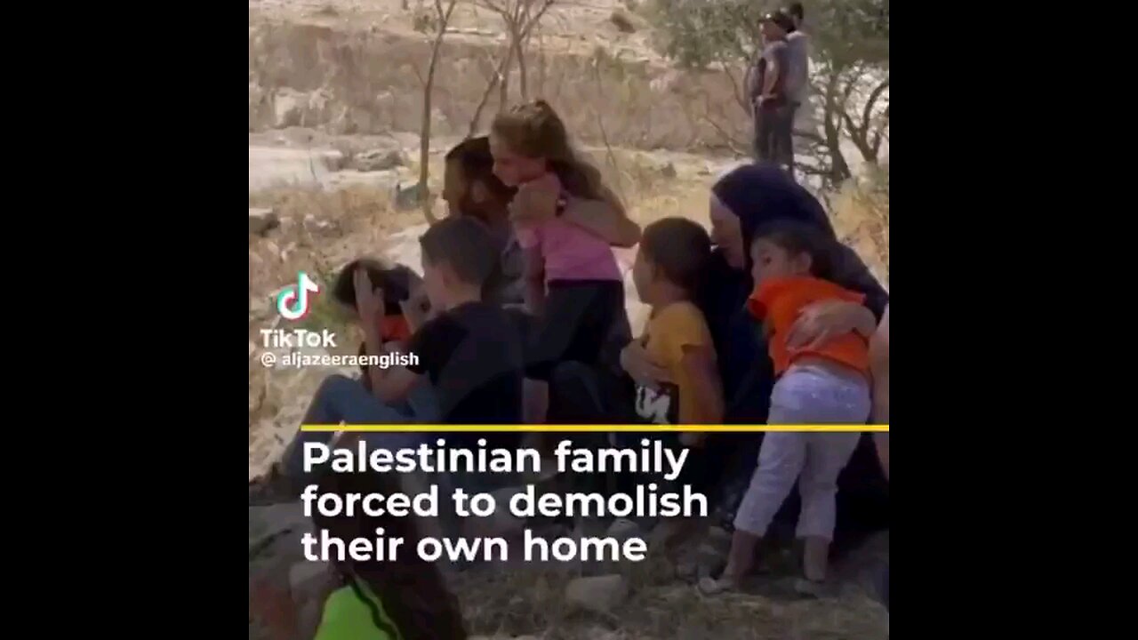 Palestinian families R forced 2 pay 4 da demolition of their own fam homes in da occupied West Bank.