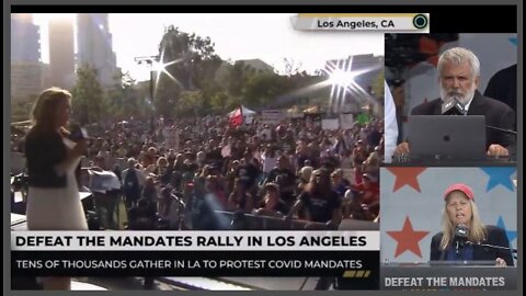 Dr.Robert Malone, Lara Logan, Judy Makovits DEFEAT MANDATES, Los Angeles