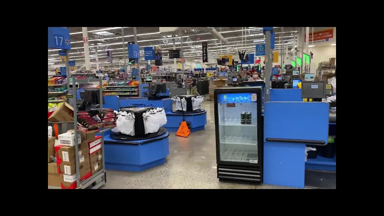 Automatic checkout only at Walmart now .The need for check out people at stores are coming to an end