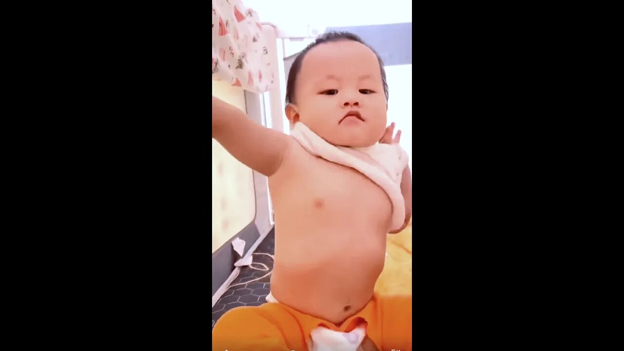 The little guy undressed so fast...