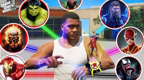 GTA 5 - Franklin Trying Avengers New Watch To Become New Avenger in GTA 5