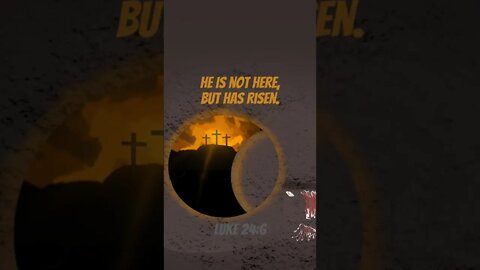 Luke 24:6 #cross #sunset #sunrise #easter #tomb #grave #risen #Christian #bibleverse,