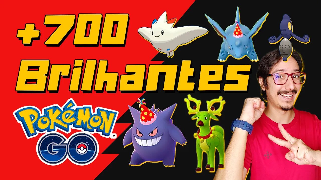 700 BRILHANTES! TODOS OS MEUS SHINY NO POKÉMON GO! TEM SHINY RARO!