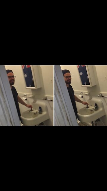 Creaky faucet sounds exactly like a ship's horn