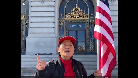 Ellen at San Francisco City Hall Protest - Dec 14, 2021