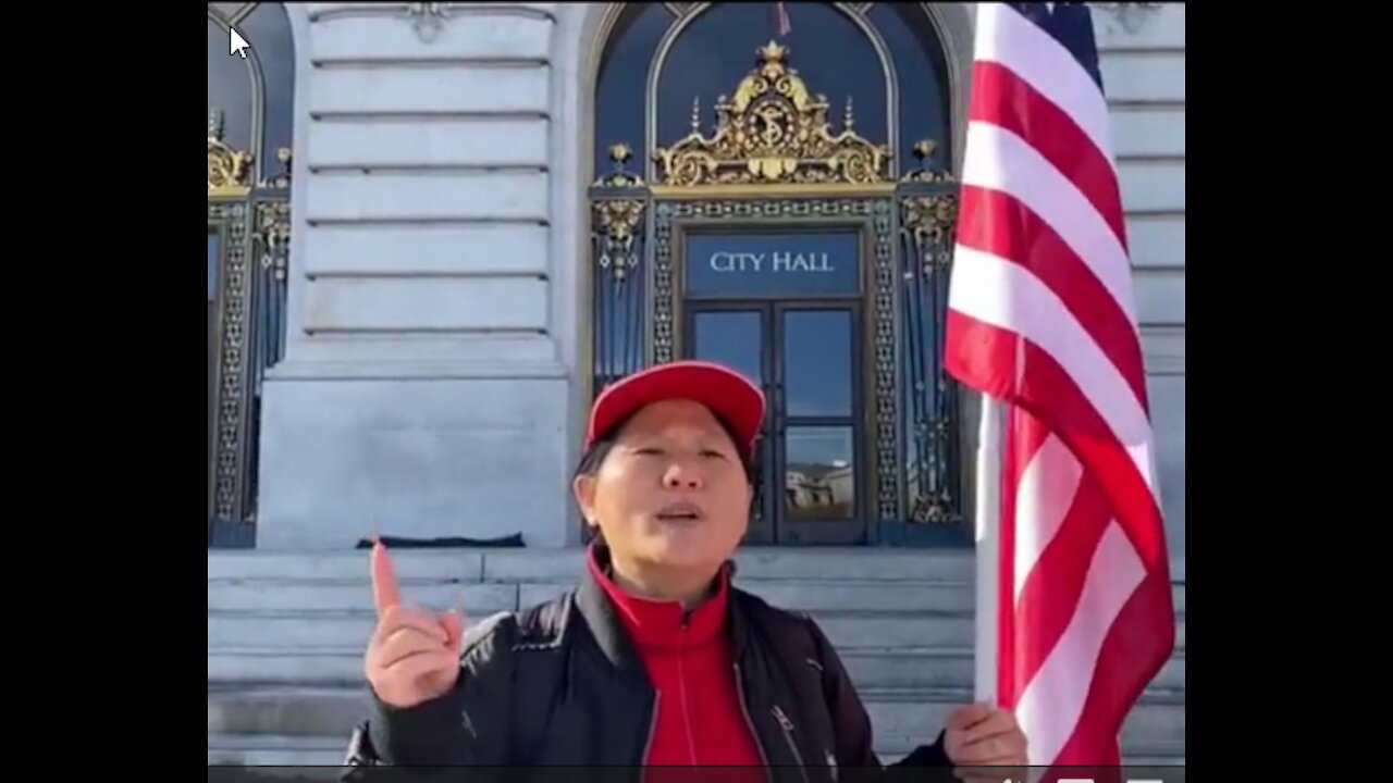 Ellen at San Francisco City Hall Protest - Dec 14, 2021