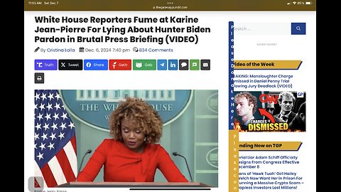 White House Reporters Fume at Karine Jean-Pierre For Lying About Hunter Biden Pardon