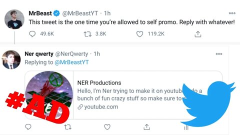 Advertising on Mr. beasts twitter!