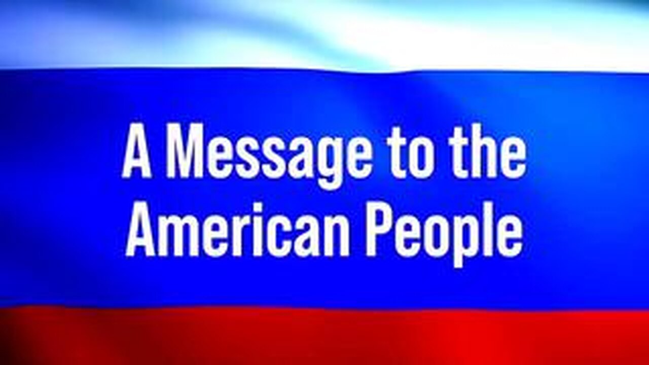 A MESSAGE TO THE AMERICAN PEOPLE - Reese Report