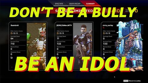 Don't be a Bully, Be a Roll Model #apex #apexlegends #OldManJM #apexlegendsmoments #apexlegendsepic