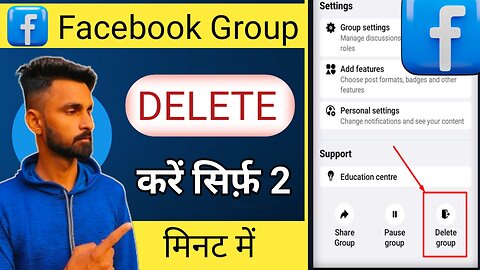 how to delete facebook group