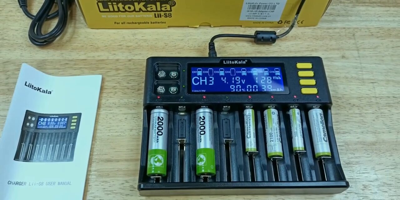 The LiitoKala Lii-S8 Smart Universal Battery Charger