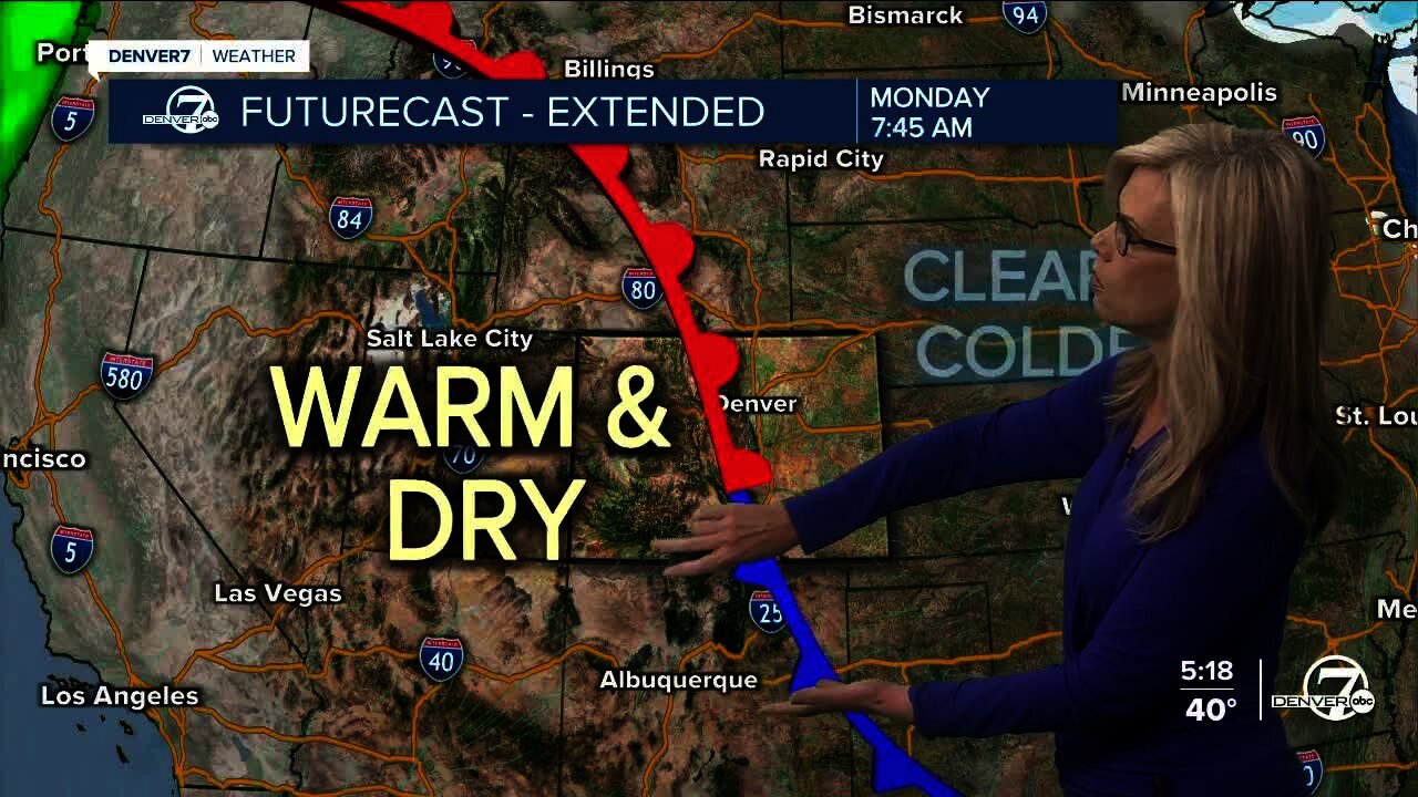 Chilly on Sunday, then warm air returns