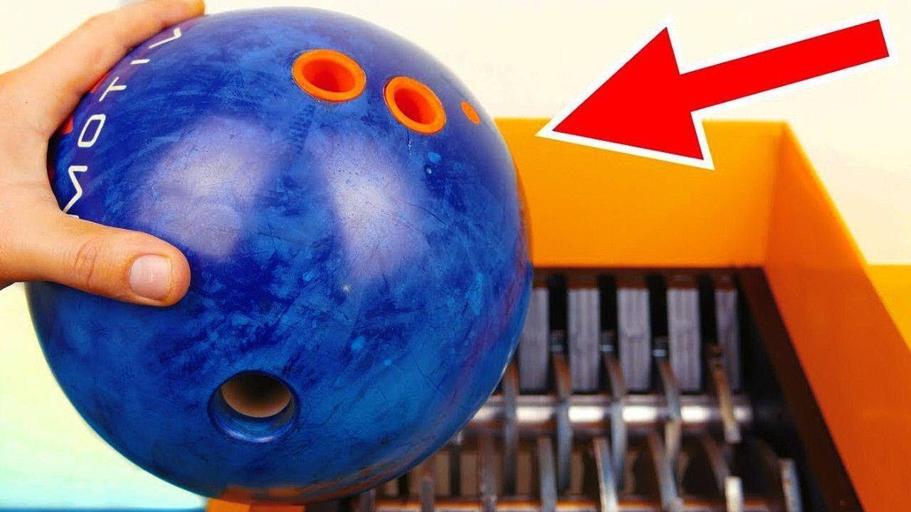 BOWLING BALL VS INDUSTRIAL SHREDDER