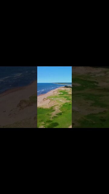 Drone above a big beach