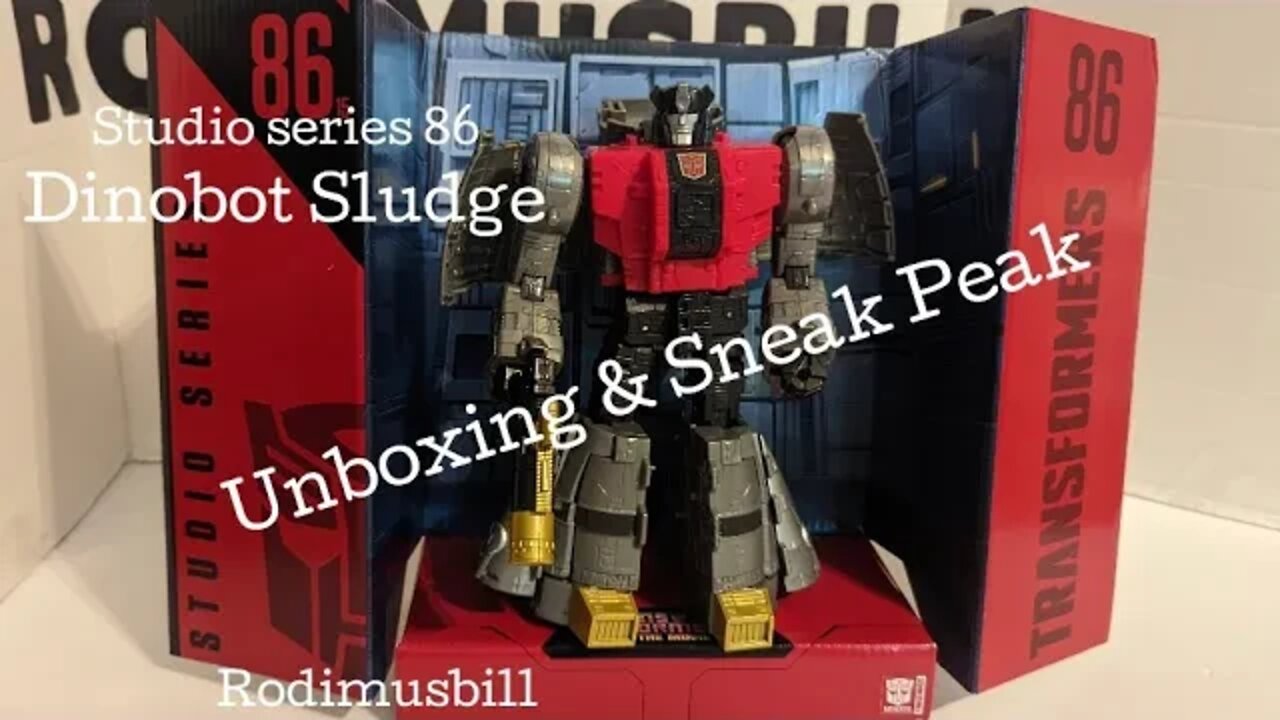 Studio Series 86 DINOBOT SLUDGE Leader Class *Unboxing and Sneak Peak Video by Rodimusbill*