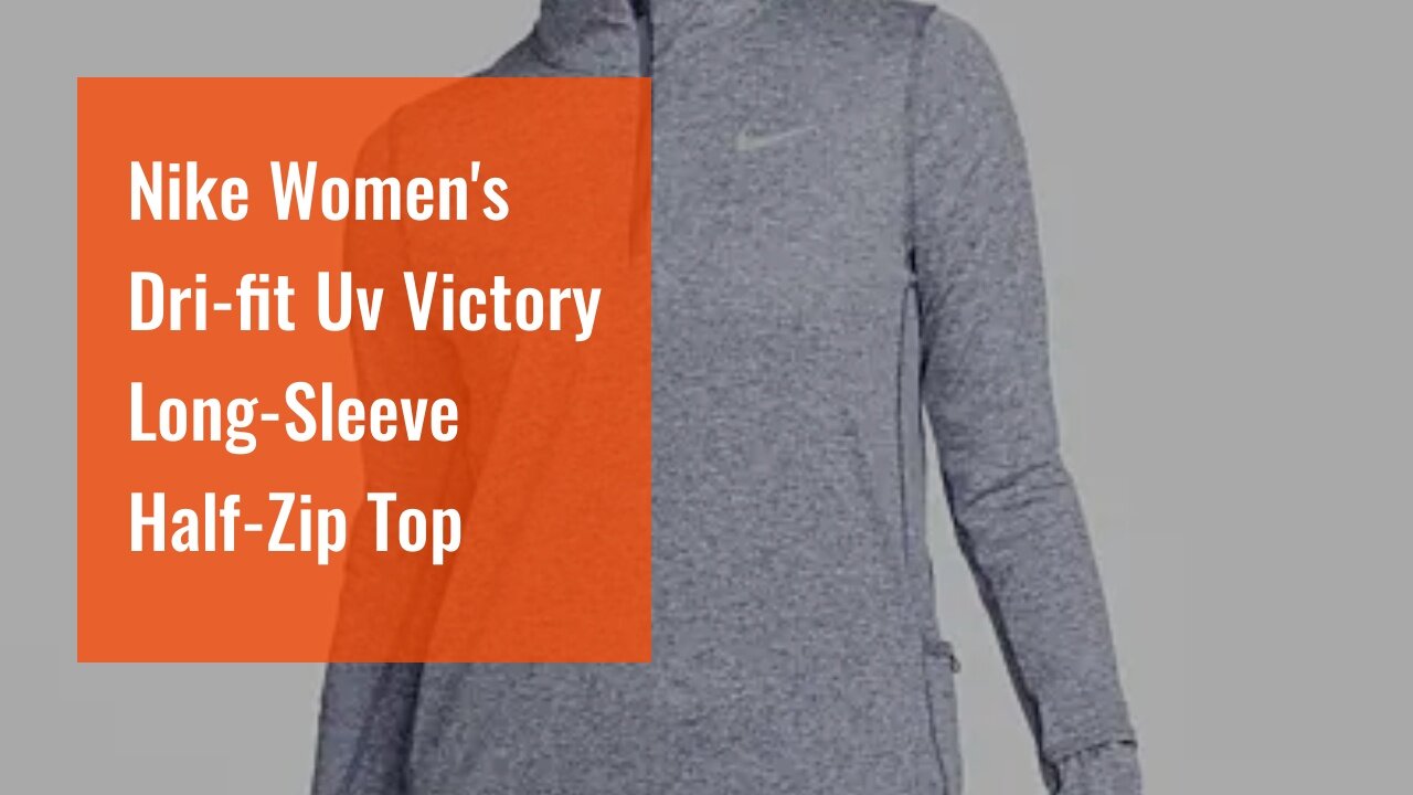 Nike Women's Dri-fit Uv Victory Long-Sleeve Half-Zip Top