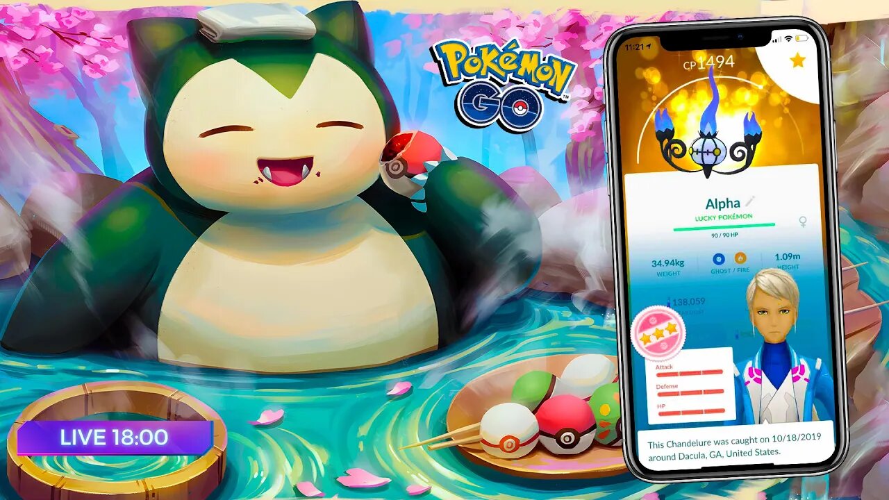 🚶 COMEÇA A TEMPORADA DA LUZ! A SAGA DO SNORLAX ESTÁ COMEÇANDO! Litwick! Live na RUA! Pokémon GO