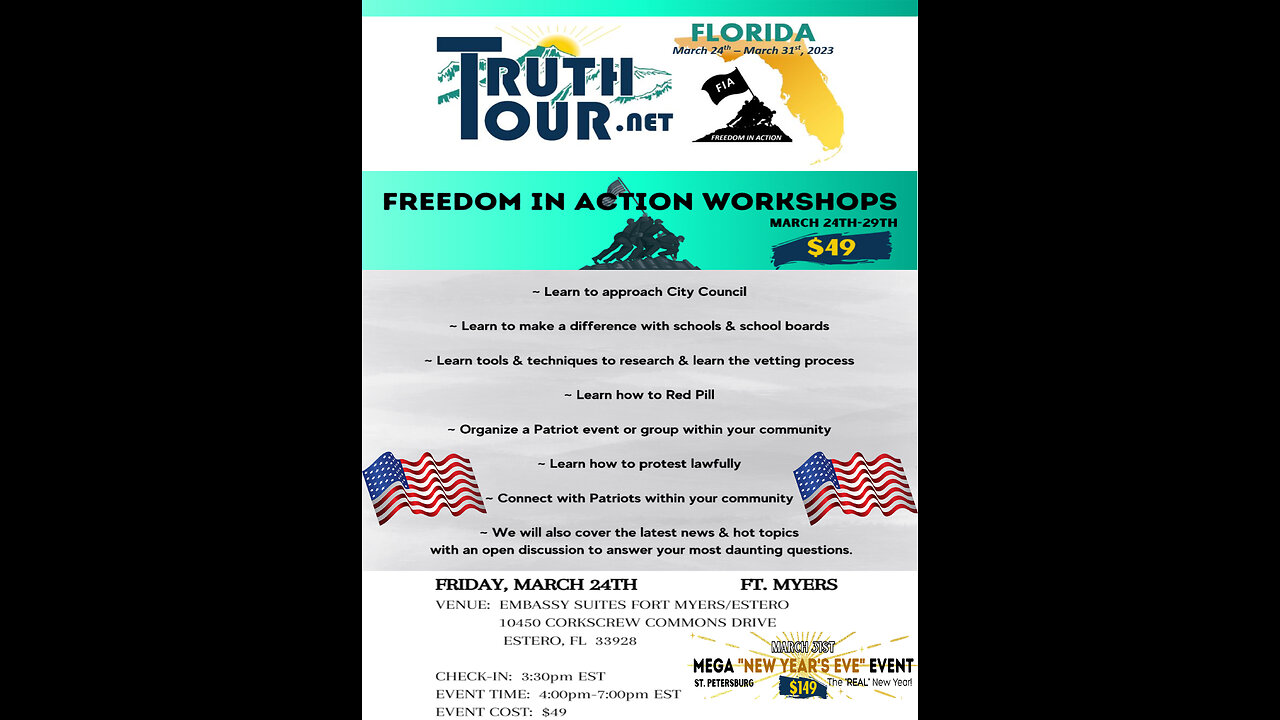 FLORIDA THE TRUTH TOUR IS HEADED YOUR WAY - MARCH 24TH - 31ST
