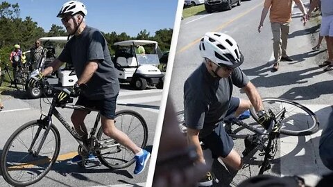 🔴⚡Le président Joe Biden fait un faux mouvement et tombe de son vélo