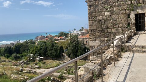 Visiting the ancient city of Byblos, Lebanon near the Mediterranean Sea.