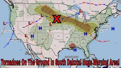 Tornadoes Already On The Ground In South Dakota! Huge Warning Area!