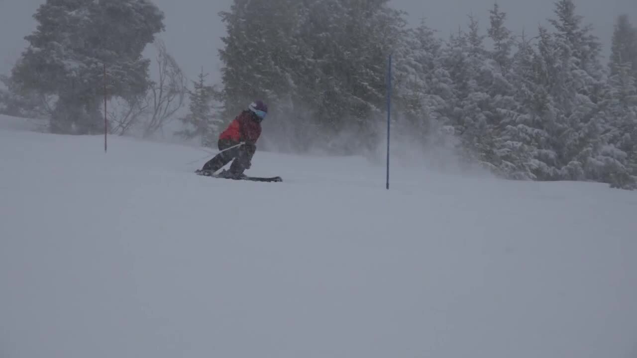 Braving the weather up at Bogus Basin for the Dottie Clark Memorial Race