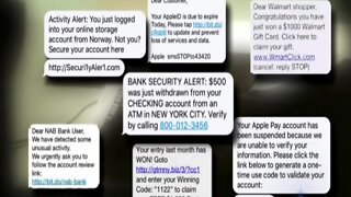 Scams sent through spam text messages on the rise