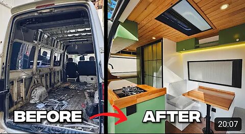 Camper van conversion full build time lapse