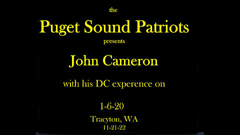 the Puget Sound Patriots presents John Cameron