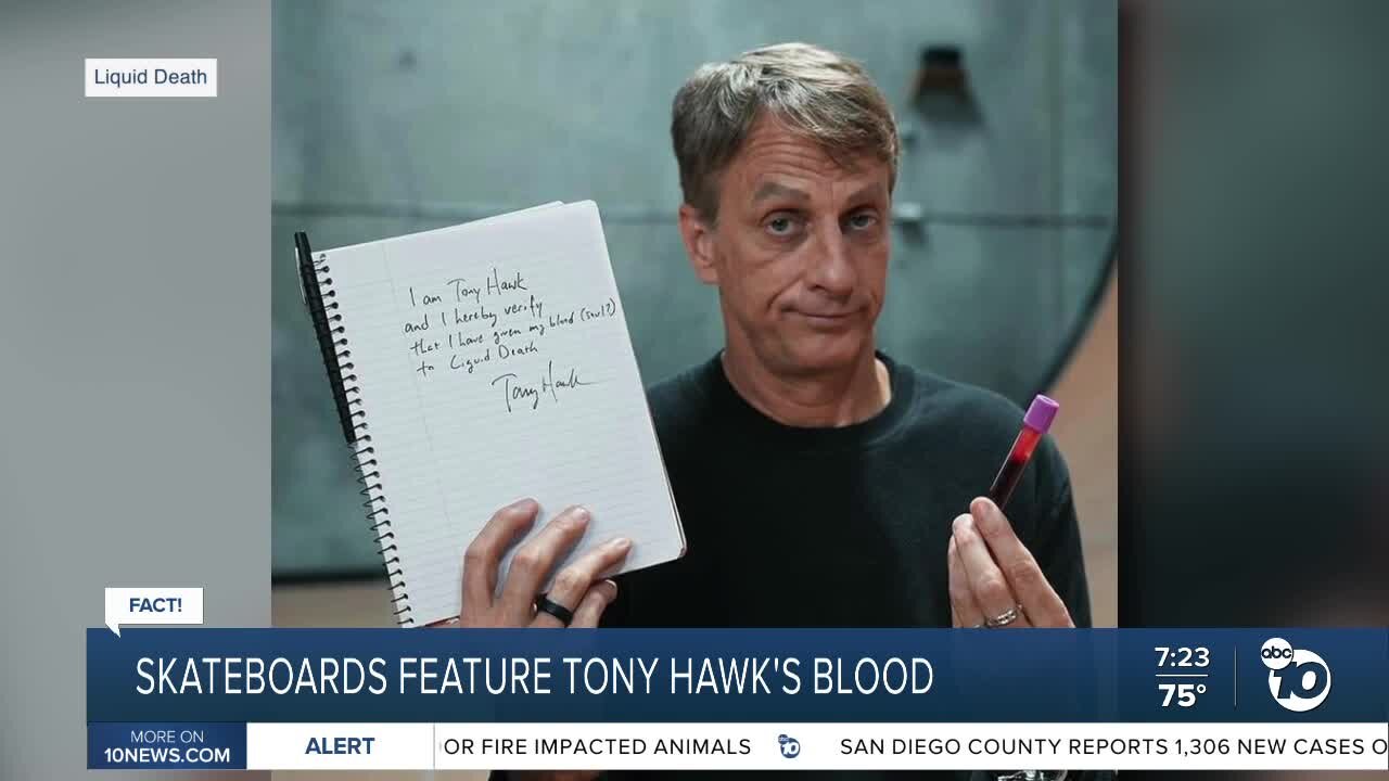 Fact or Fiction: Skateboards painted with Tony Hawk's blood?