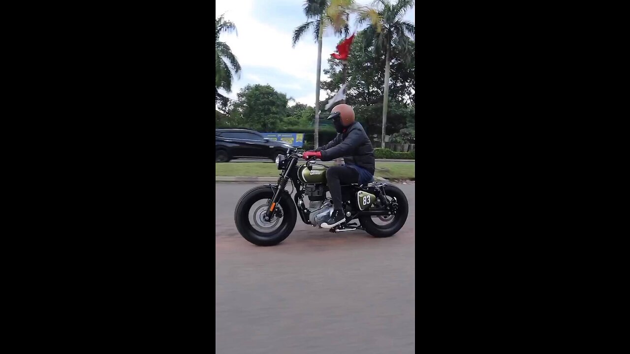 Royal Enfield customised into Bobber