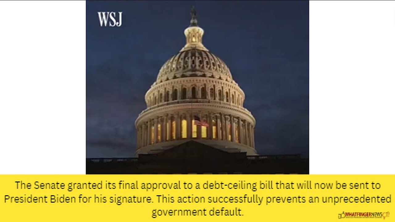 The Senate granted its final approval to a debt-ceiling bill that will now be sent