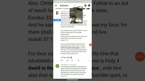 reading and answering comments on my youtube videos. mostly theology