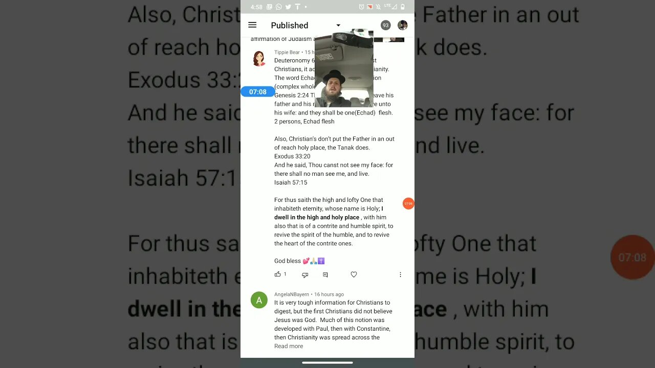 reading and answering comments on my youtube videos. mostly theology