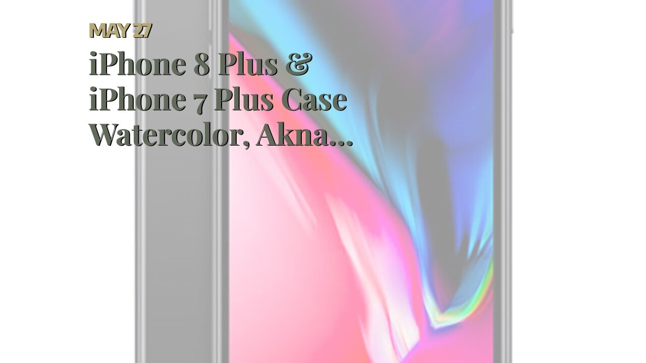 iPhone 8 Plus & iPhone 7 Plus Case Watercolor, Akna GripTight Series High Impact Silicon Cover...
