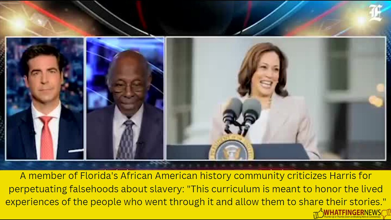 A member of Florida's African American history community criticizes Harris